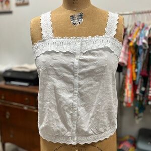 Eyelet Camisole, Size Large